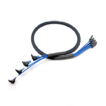 Factory Price Multicolor Sleeved 4X 7p SATA Cable